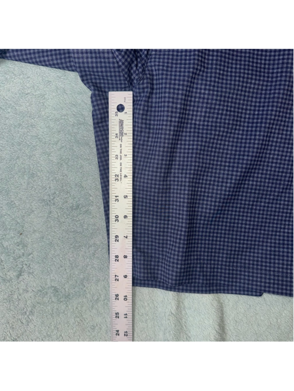 Peter Millar Crown Sports Performance Shorts Waist 36 Blue Navy Gingham - Picture 11 of 12